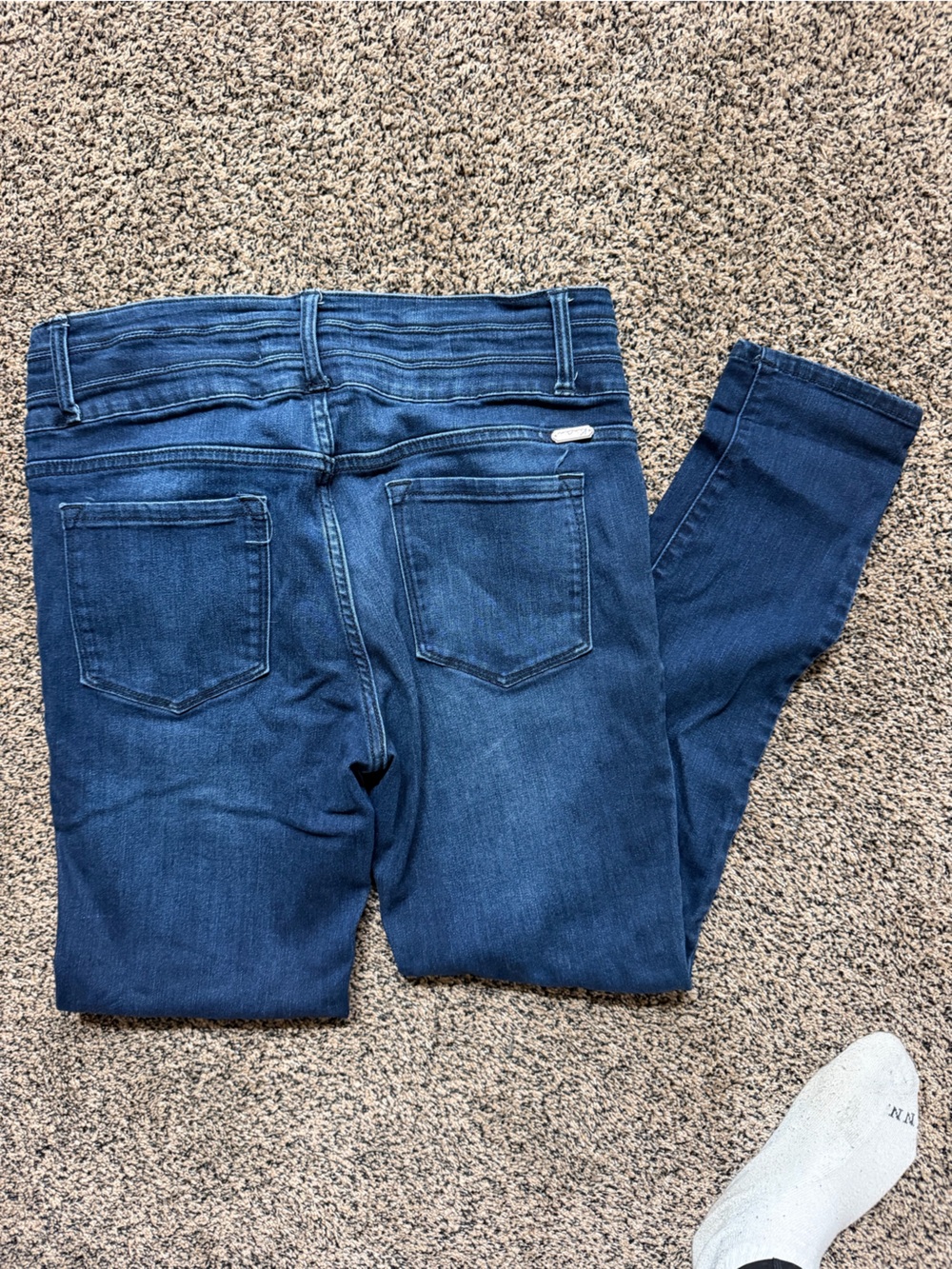 KanCan Women's Straight Leg Dark Blue Jeans